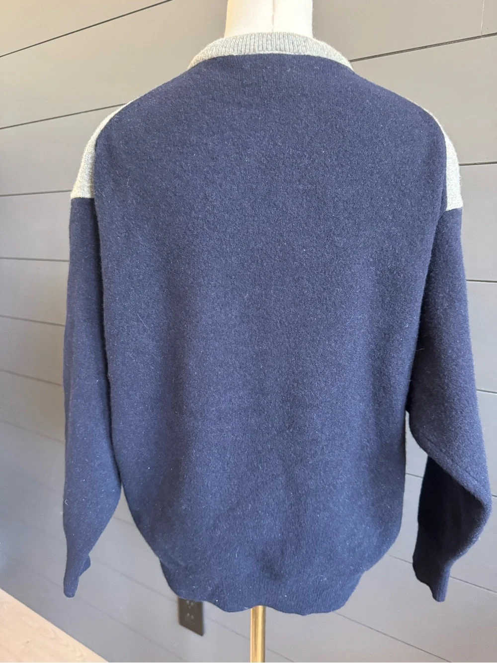 Wolly Jumper Unisex 100% Wool Pastoral Landscape Sweater New Zealand 80-90s